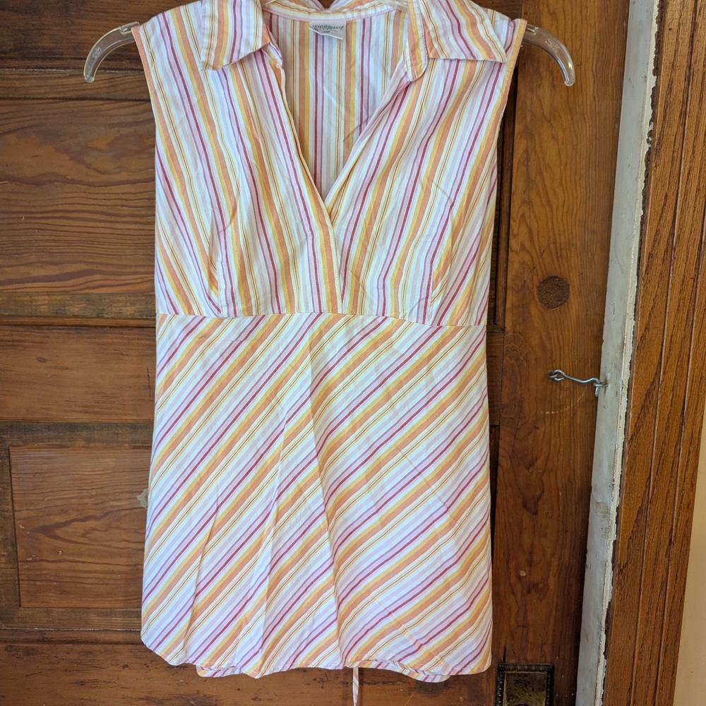 Motherhood‎ Striped Sleeveless Top - Pink and Yellow